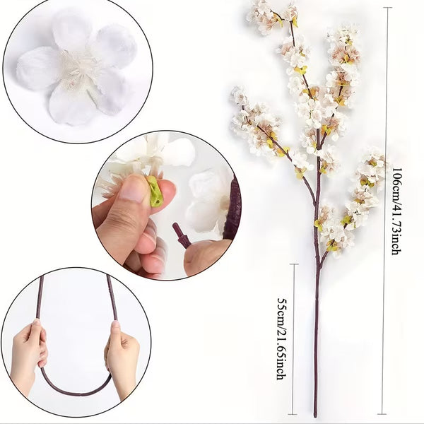 Cherry Blossom Branch-White