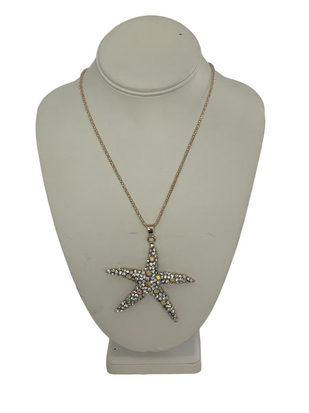 Betsey Johnson Jeweled Pendant Necklace-Starfish