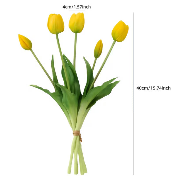 Tulip Stems x 5 - Yellow