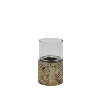 Cement & Glass Candleholder -Small