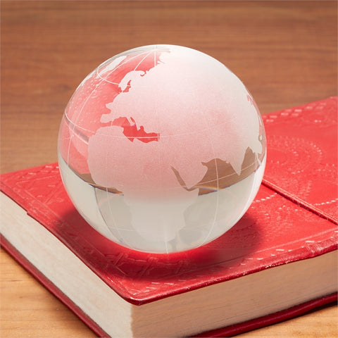 Paperweight World View Globe 3"