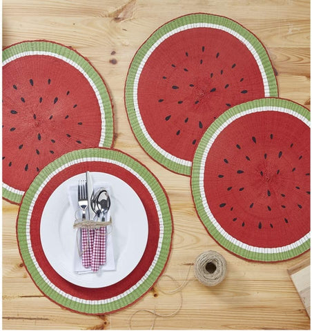 Two's Company Watermelon Placemats Set of 4