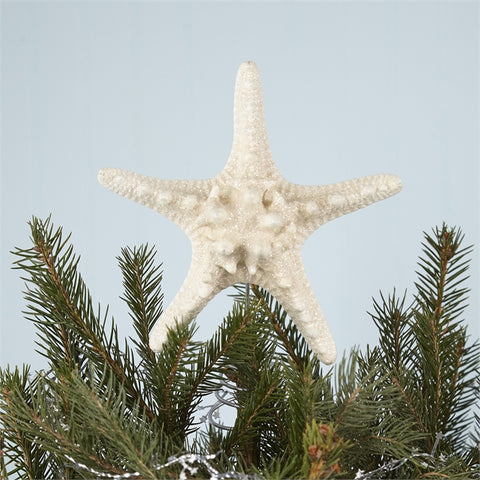 Tree Topper Glitter Starfish  in Gift Box