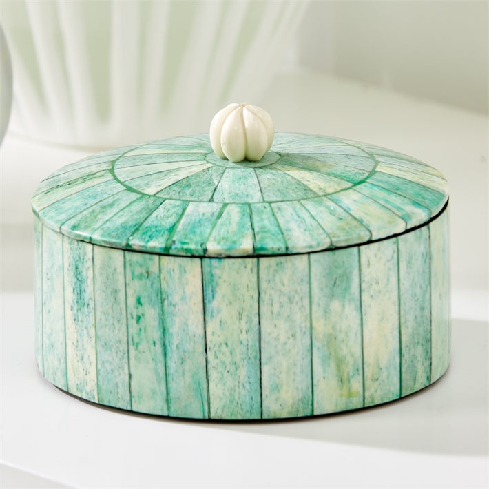 Verdegris Round Decorative Box