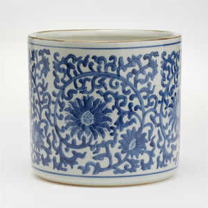 Blue and White Porcelain Lotus Flower pot