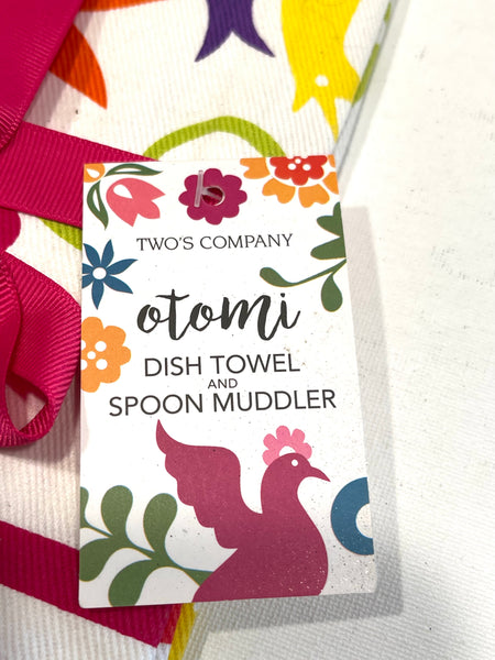 Otomi Dish Towel with Cocktail Spoon