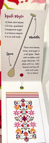 Otomi Dish Towel with Cocktail Spoon