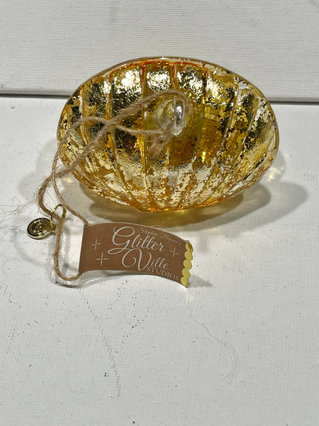 Glitterville Clam Ornament