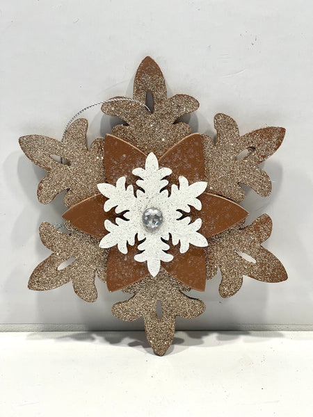 Paper Snowflake Ornament with Jewel Accent