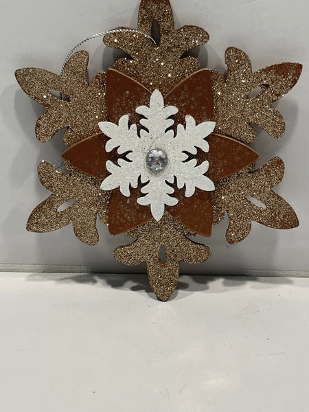 Paper Snowflake Ornament with Jewel Accent