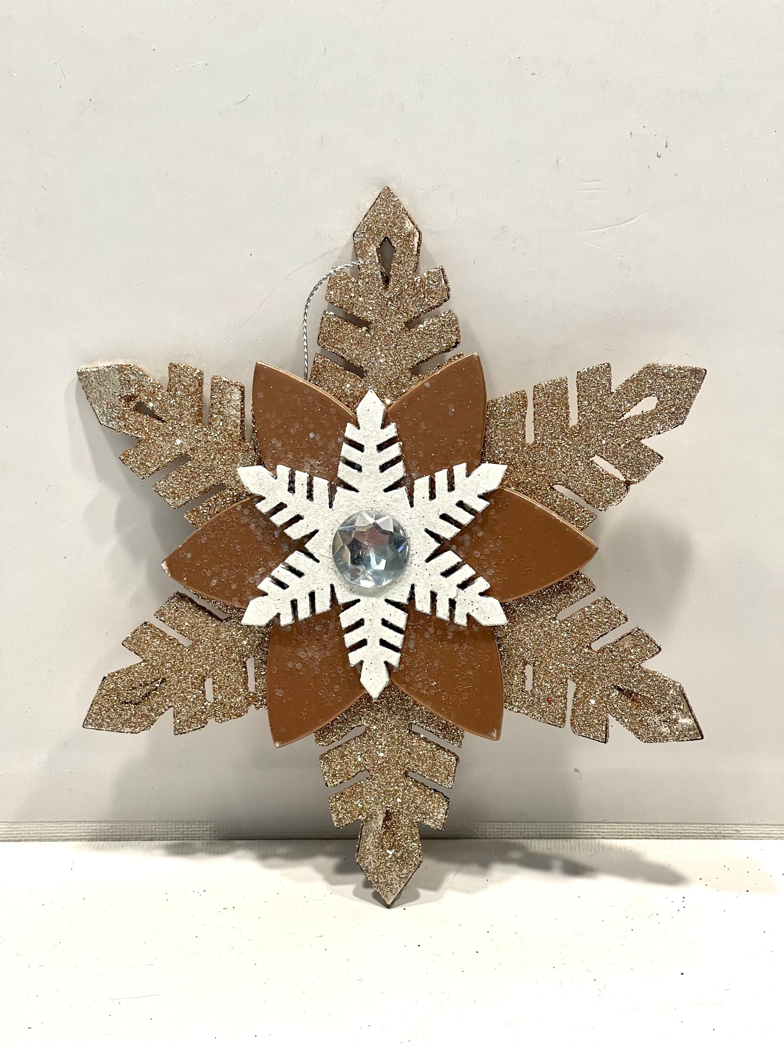 Paper Snowflake Ornament with Jewel Accent