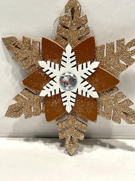 Paper Snowflake Ornament with Jewel Accent