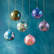 Glitterville Mirrored  Marble Ornament