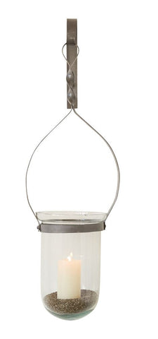 Glass Hanging Lantern for Candles or Florals