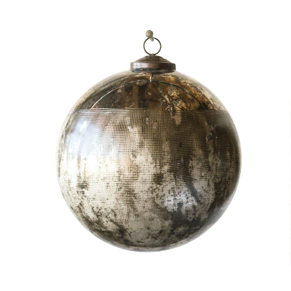Ornament -8" Glass Oxidized Finish