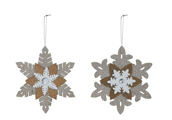 Paper Snowflake Ornament with Jewel Accent