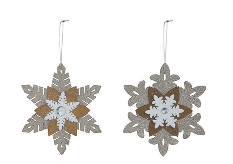 Paper Snowflake Ornament with Jewel Accent